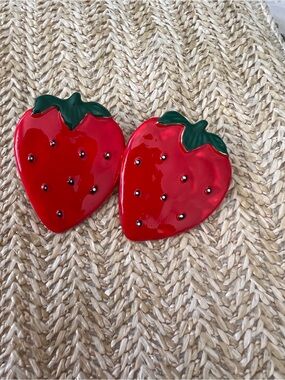 Red Strawberry Earrings